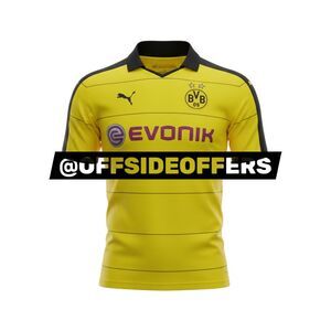 Puma Borussia Dortmund Jersey Mens Small Yellow Soccer Futbol 2015/16 Home